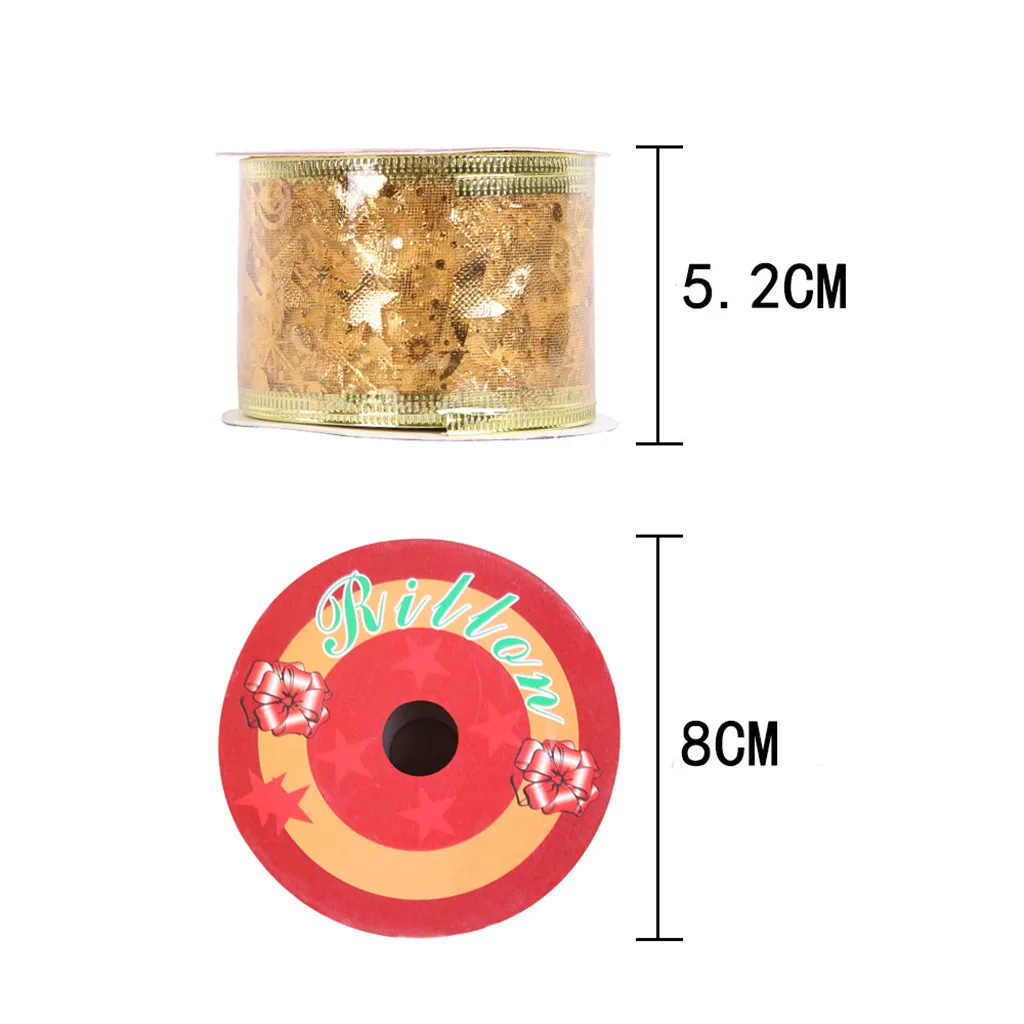 Бронзирующие музыкальные ноты Рождественская лента подарочная украшение для