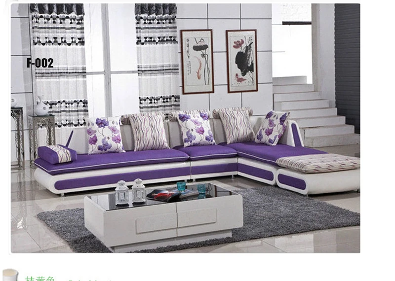 В форме буквы L светными тканими диван для гостиная мебель A 002 одноместное кресло