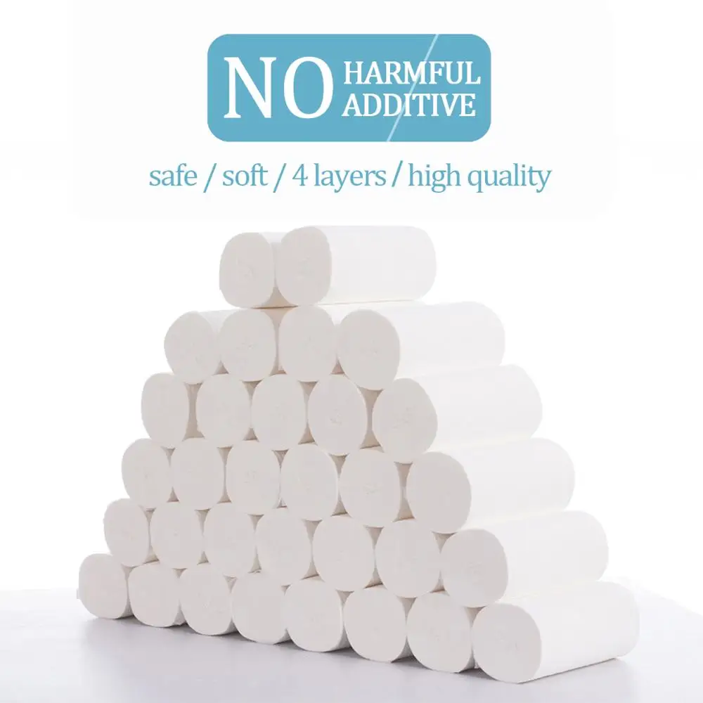 Рулонная упаковка из 10 шт. туалетной бумаги белые рулонные салфетки бумага