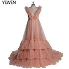 Розовое платье для беременных для фотосессии или babyshower свадебное платье размера плюс YEWEN пользовательский цвет