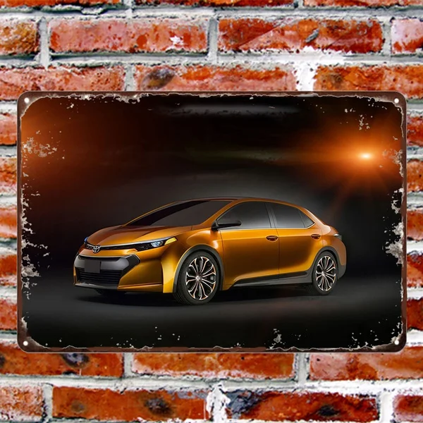 

Luxury Car Personalized Retro Home Wall Decor Metal Tin Sign Metal Painting Office Decor
