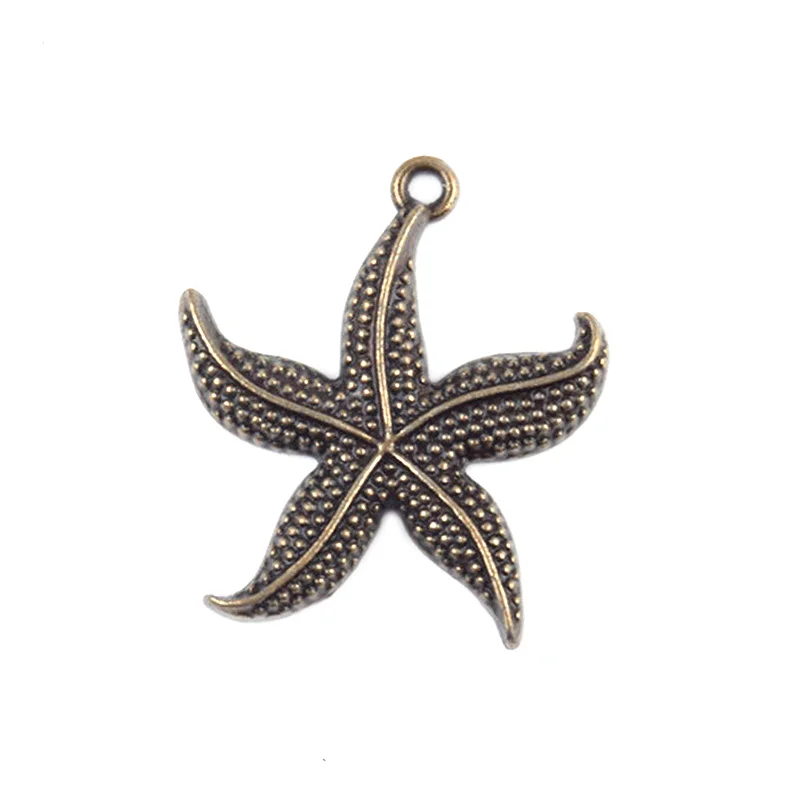 Оптовая продажа подвеска в виде звезды и рыбы стиле ретро бронзовый тон кожаная