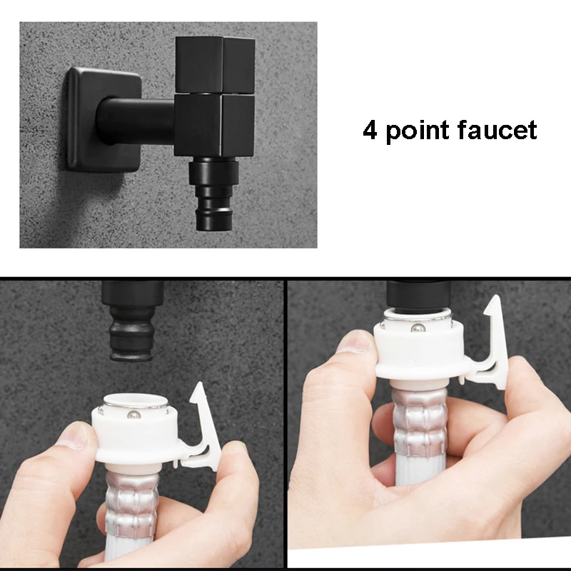 Настенный угловой смеситель для стиральной машины наружный садовый кран черного