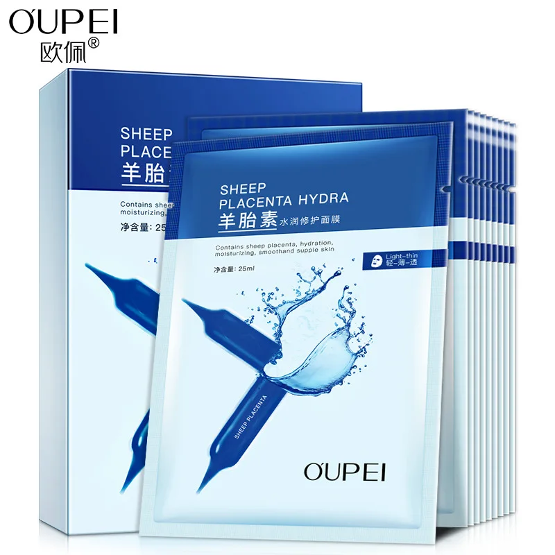 С плацентой Овцы увлажняющее восстановление маска в коробке Увлажняющий