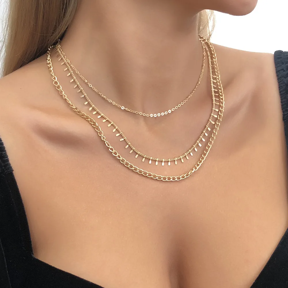 

WG Minimalist Fashion Clavicle Chain Necklace Temperament Handmade Boho Creative Tassel Necklace For Female Bijoux Jewelry