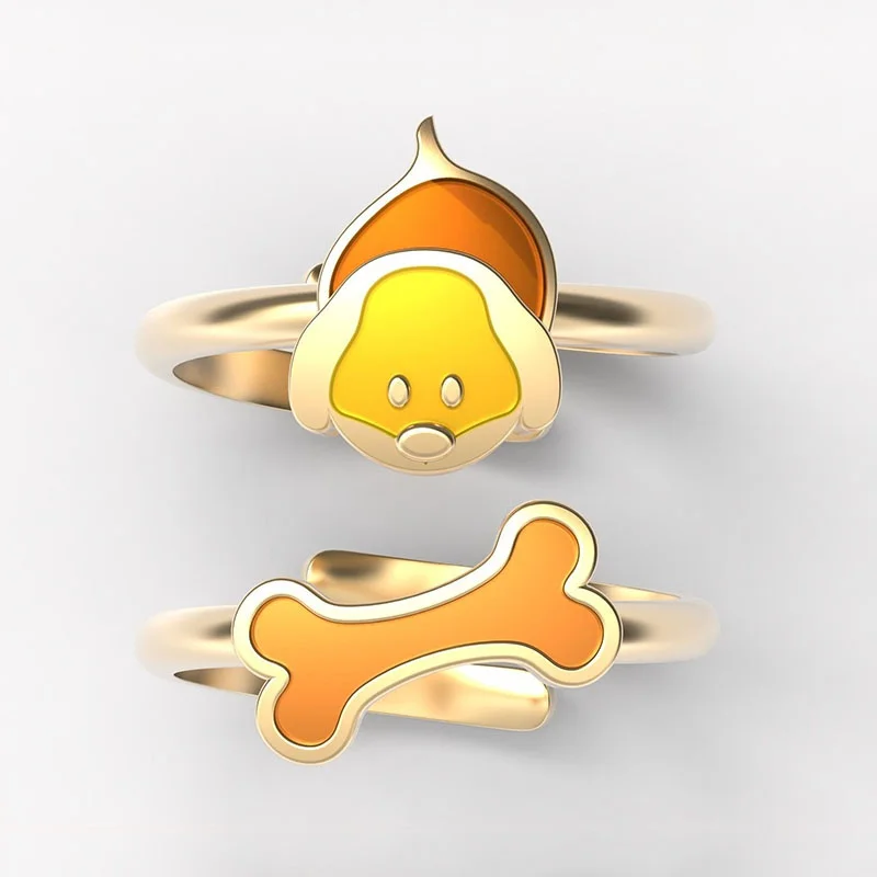 

Open Ring, Fashion Pet Dog Ring, Bone Ring, Creative Animal Jewelry, Cute Girly Gift, Popular Party Ring, Exquisite Accessory,
