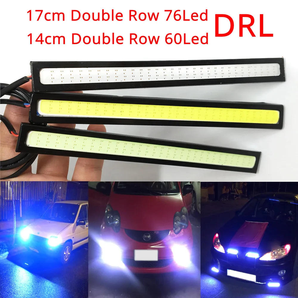 Светодиодные дневные ходовые огни 14 см 17 белые синие красные COB DRL поворотный