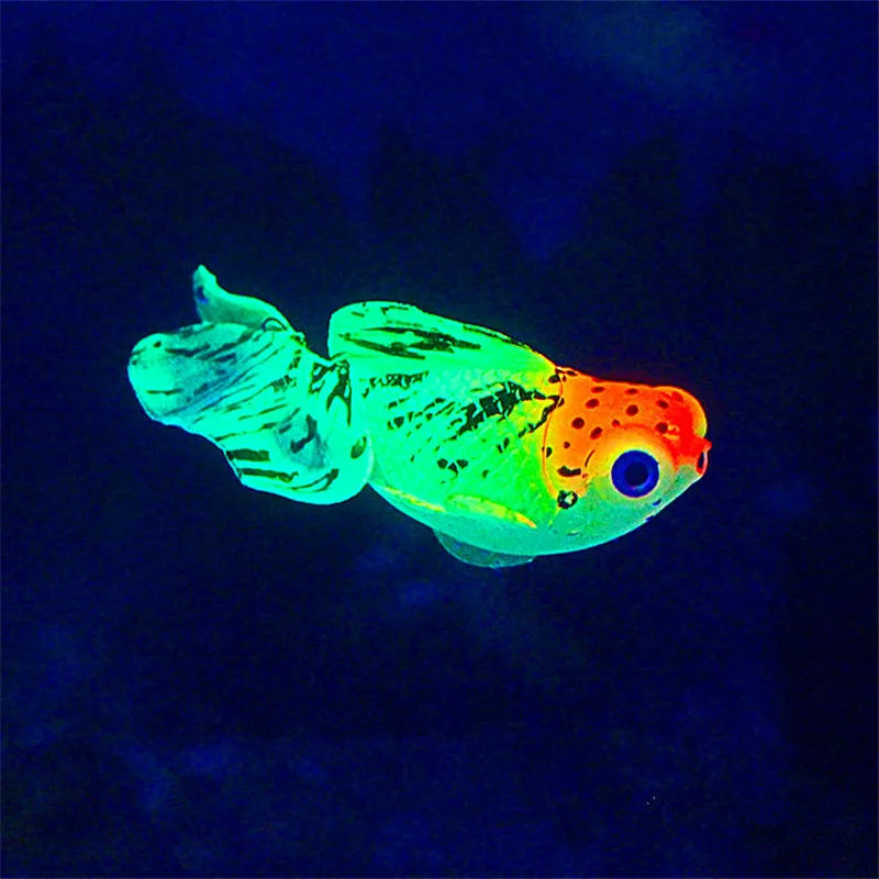 Высокое качество цветные искусственная светящаяся аквариумная Золотая рыбка