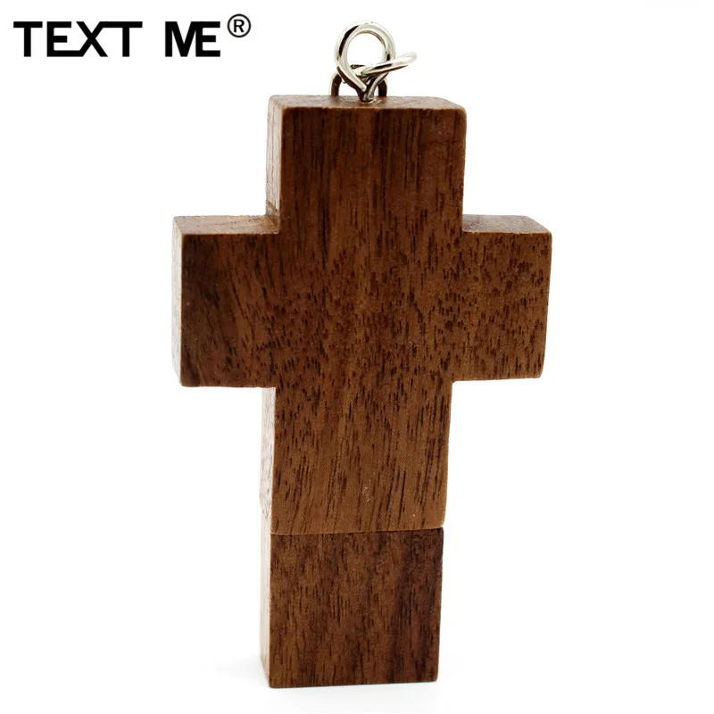 Usb флеш накопитель TEXT ME Maple Walnut wood cross style 4 ГБ 8 16 32 64 usb2.0|USB флэш-накопители| |