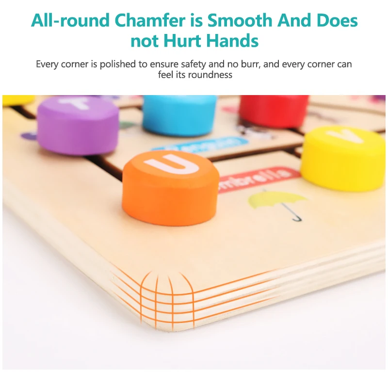 

Children Toys Wooden Digital Alphabet Brain Maze Toy Children Track Jigsaw Board Kid Educational Montessori Learning Puzzle Toy