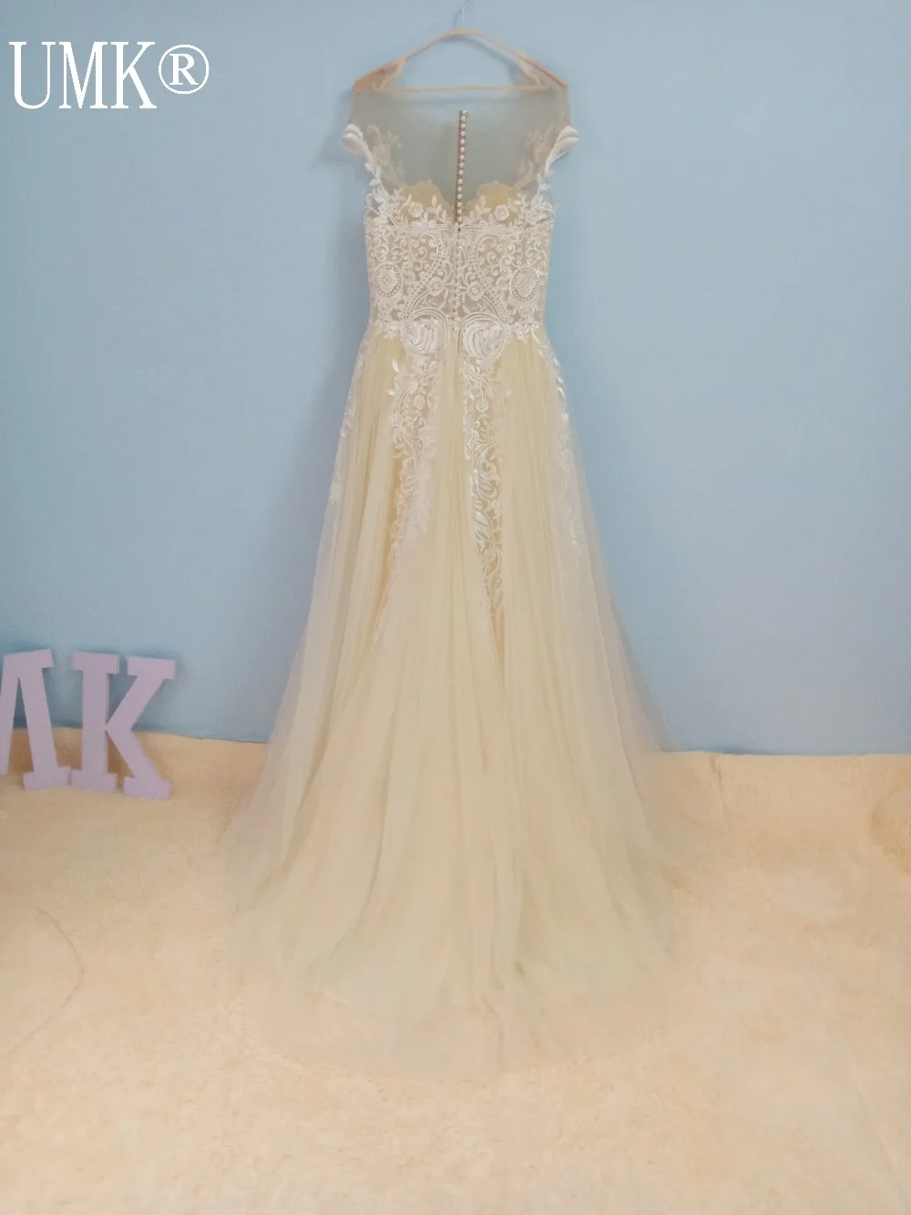 Винтажное кружевное пляжное Бохо свадебное платье цвета шампань Vestido de Noiva сексуальное прозрачное Тюлевое свадебное платье с коротким рукавом