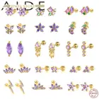 Серьги женские из серебра 925 пробы с фианитами