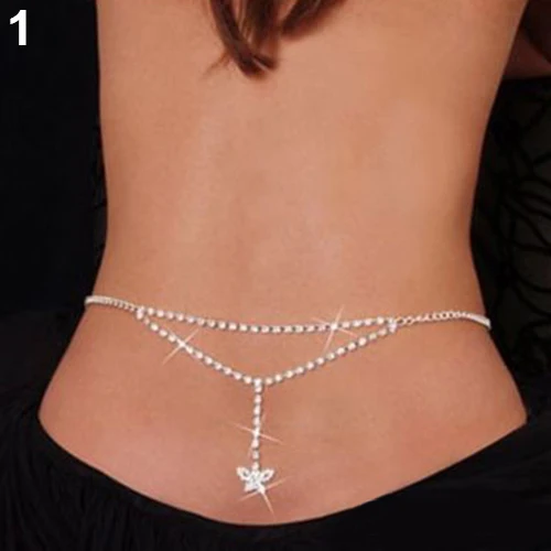 Женская сексуальная цепочка на талию стразы бабочки танец живота бижутерия |