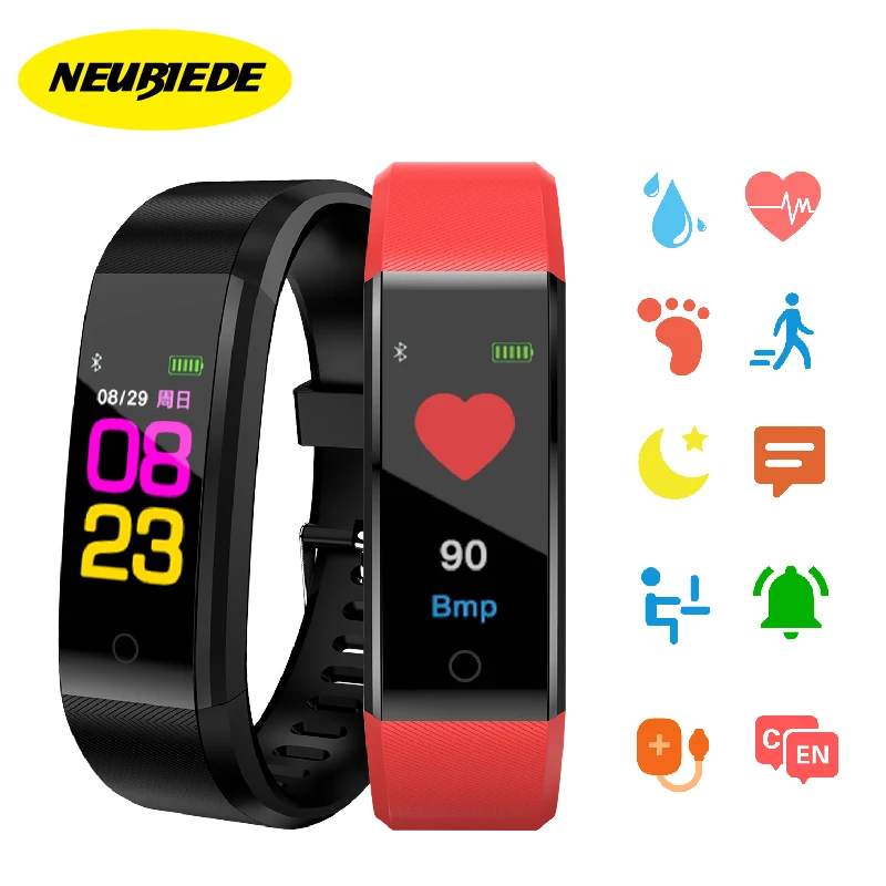 

B05 Smart Wristband Watch With Heart Rate Bluetooth Clock IP67 Waterproof Message Reminder Sports Tracker Fitness Tracker