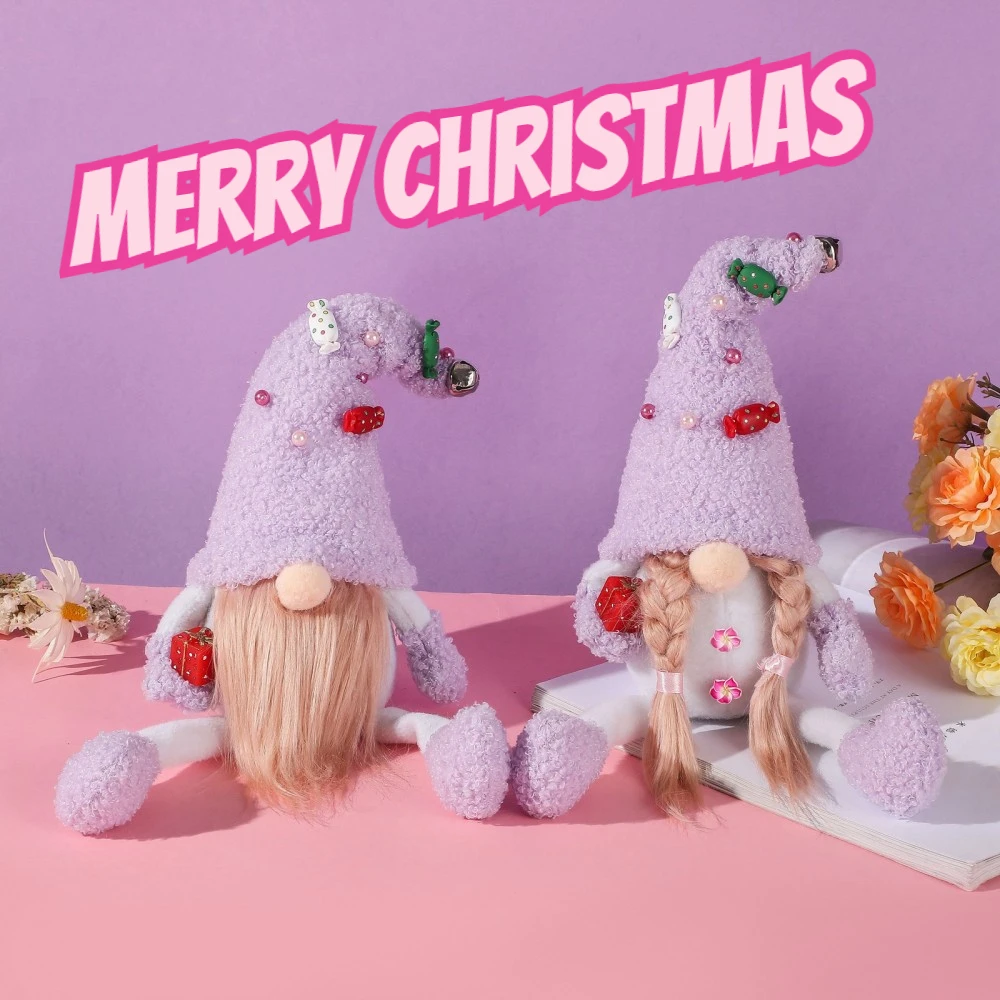 

Рождественские украшения и украшения Rudolph, НОВАЯ РОЖДЕСТВЕНСКАЯ фиолетовая безлицевая кукла для Хэллоуина, Декор, детские игрушки, подарок