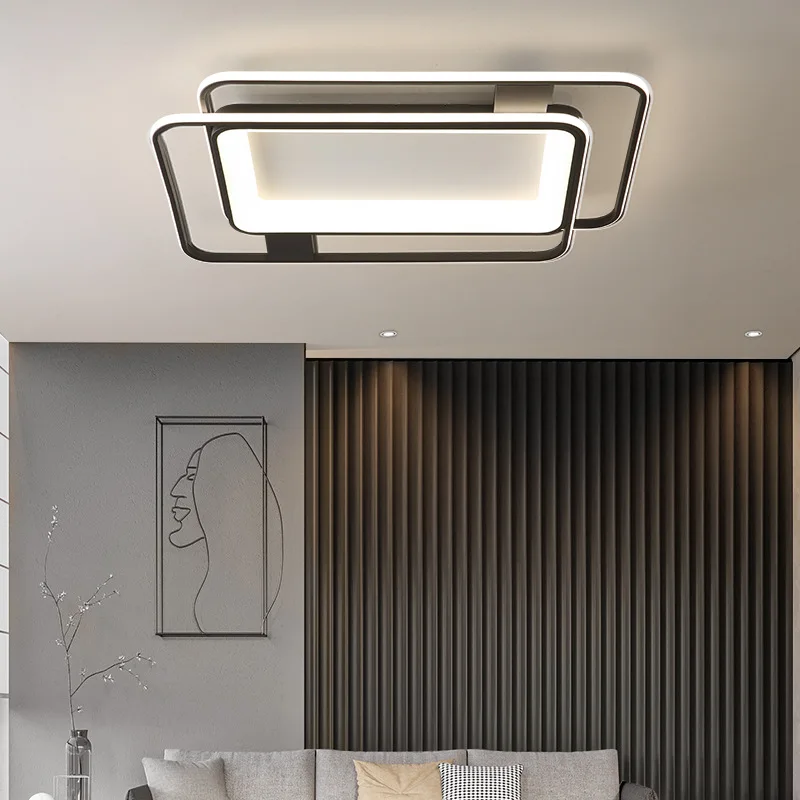 

Living Room Ceiling Lamp Nordic Lamp Simple Atmosphere Red Rectangular Lighting Led Luxury Hotel Living Room Decorative Lighting