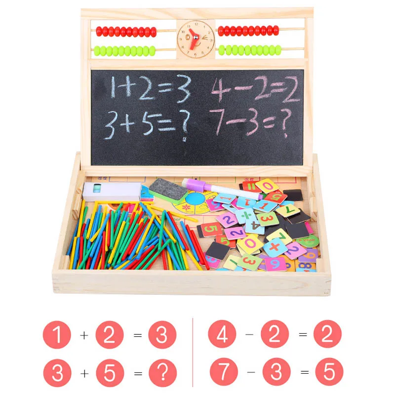 Деревянная многофункциональная Двухсторонняя доска для рисования обучающая