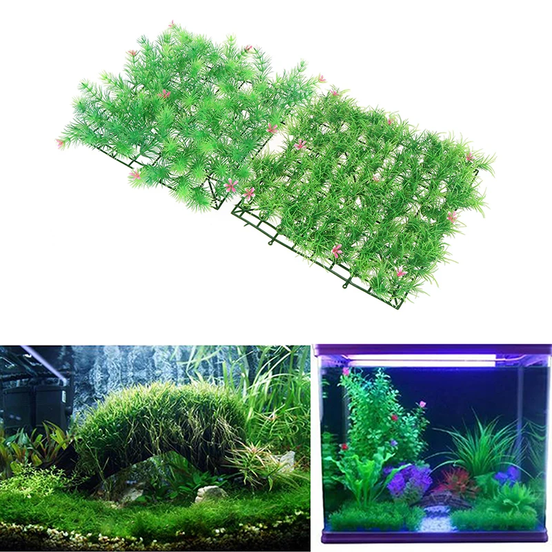 

Eco-Friendly Aquarium Ornaments Artificial Water Plastic Green Grass Plant Lawn