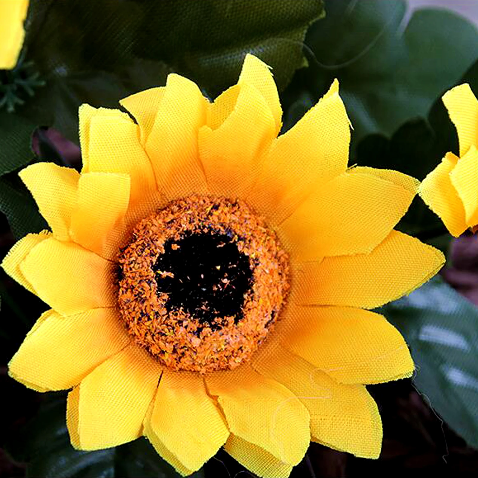 Букет подсолнухов из искусственного шелка 7 голов 30 см искусственный цветок