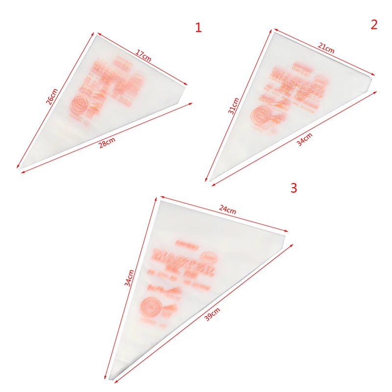 100 шт одноразовый кондитерский мешок ясная глазурь помадка торт Крем Насадки для