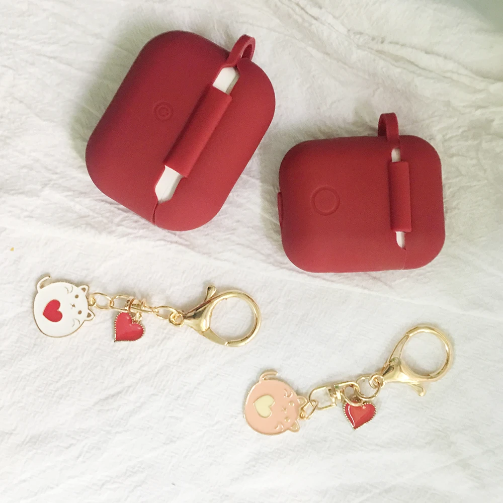 

Cute Case For AirPods 2 Case AirPods PRO cover Luxury Korea cartoon Key Chain Earphone Cover for AirPods Case