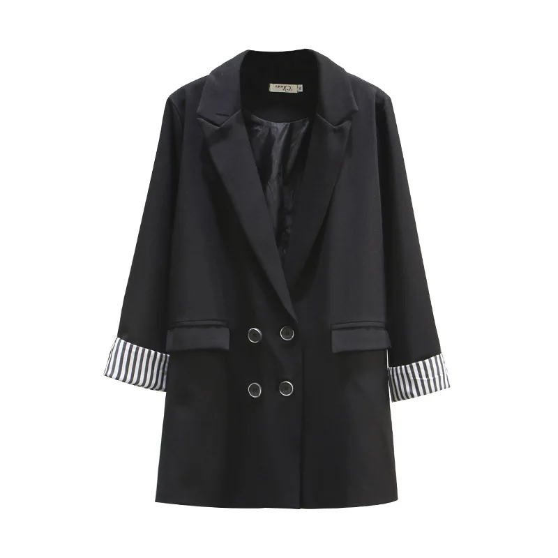 2020 весенний винтажный блейзер для женщин большие размеры модные пальто в полоску