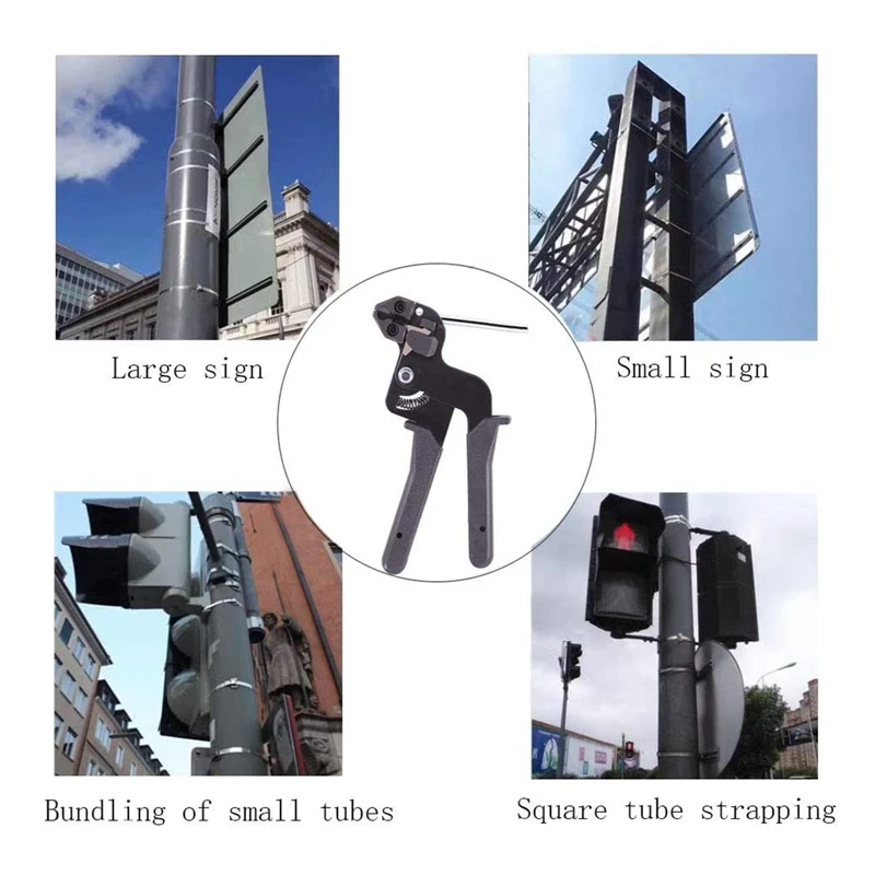 

300PCS Stainless Steel Cable Ties and Metal Tie Wrap Tool Zip Tie Tool for 4.6 x 270mm Stainless Steel Cable Ties Tool