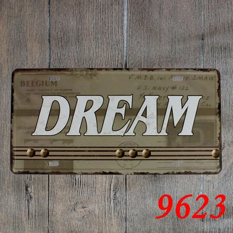 

Metal Tin sign DREAM Decor Bar Pub Home Vintage Retro Poster Cafe ART