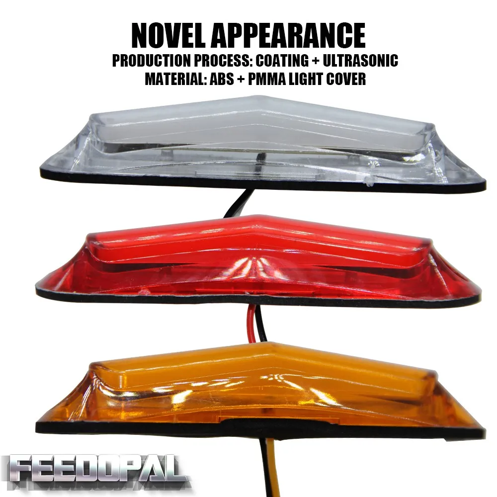 FEEDOPAL 4X 6LED красная овальная боковые габаритные светодиодный индикатор сигнала