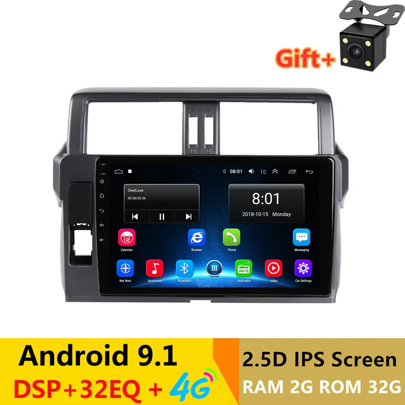 10 1 &quot2G RAM 32G ROM Android автомобильный DVD GPS для Toyota Prado 150 Land cruiser 2014 2015-2017 головное