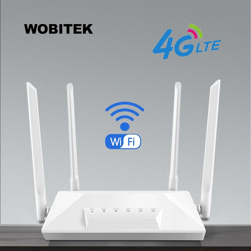 

Unlocked4G LTE Router CAT4 WiFi CPE Mobile Hotspot RJ45 LAN Port Wireless Modem with SIM Card Slot 150Mbps 4 External Antenna
