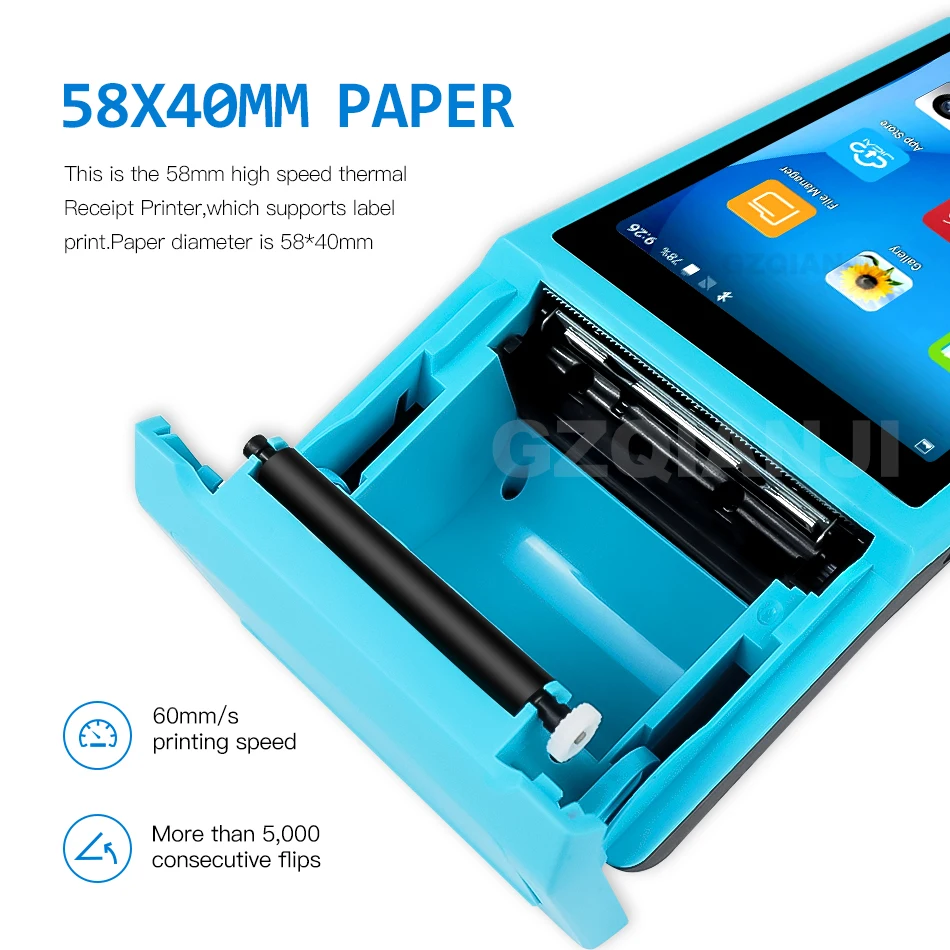 PDA POS портативное устройство pos-терминал Встроенный термопринтер bluetooth 58 мм wifi Android прочная PDA камера для считывания штрих-кода сканер 1D 2D