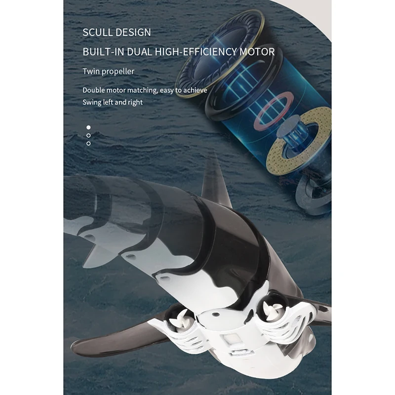 Remote Control Shark Electric Swimming Fish High Simulation Underwater RC Animals Robots Bath Toys for Kids Children Tub Pool | Игрушки и