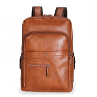 men backpack pu leather bagpack large laptop backpacks male mochilas shoulder schoolbag for teenagers boy black brown