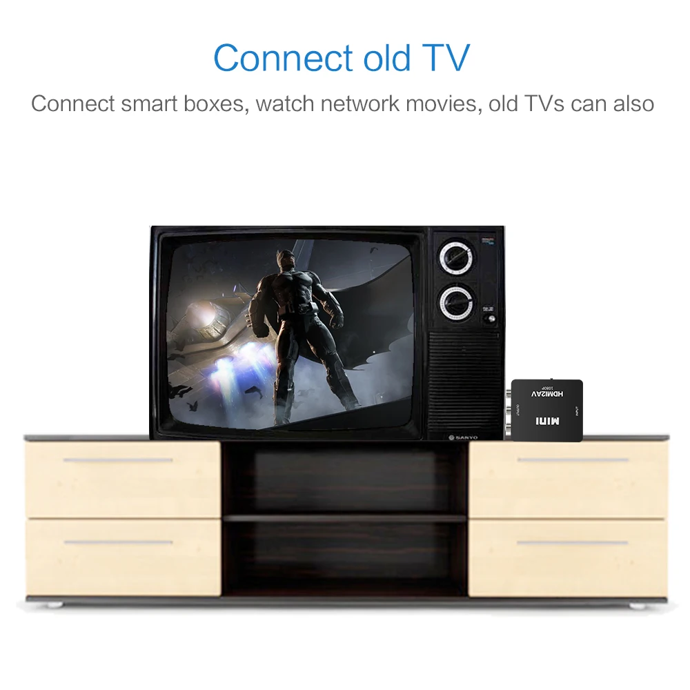 HDMI совместимый преобразователь для RCA адаптер HD AV Android tv Smart box PS4 ноутбука Chromecast 1080P