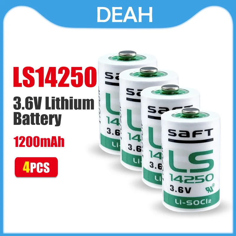 4 шт. 3 6 В SAFT 14250 LS14250 1/2 AA 1/2AA Первичная батарея для измерения электронного