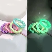 10 pcs elastic hair bands for women hair accessories girls glow spiral hair ties cute ponytail holders 2020 new