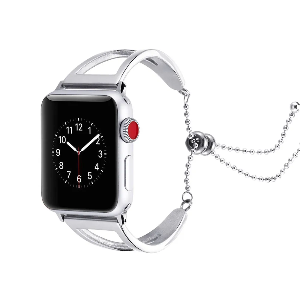 Ремешок из нержавеющей стали для Apple Watch SE Band Series 6 5 4 3 2 модный браслет на запястье
