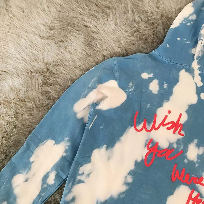 

Travis Scott ASTROWORLD Birthday Party Lightning Print Men Tie-dye Hoodies Hip-hop Oversize Hoodie Hoody Pullover