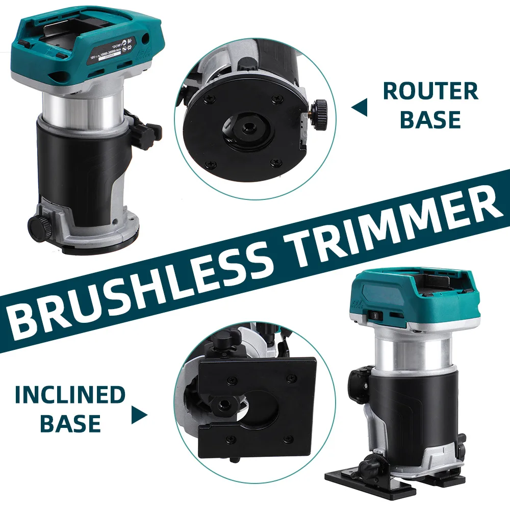 Беспроводной Ручной Бесщеточный триммер 5 скоростей для деревообработки