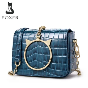 foxer 2021 new retro alligator mini handbag cow leather women crossbody shoulder bag fashion luxury girls crocodile pattern bag free global shipping