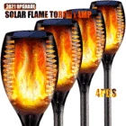 Светодиодный уличный фонарь на солнечной батарее, водонепроницаемый светильник с мерцающим пламенем для украшения сада, ландшафта, газона, 96 светодиодов