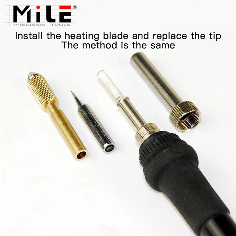 MILE 936 Electric Soldering Iron Transfer Copper Head For iPhoneX XS MAX Back Cover Repair Delete Glue Blade Chip | Инструменты