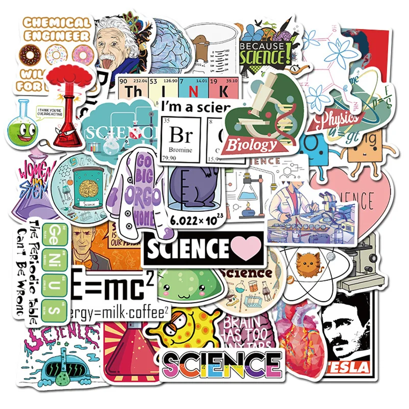 

10/30/50PCS Science Lab Electrical Sticker Toys Desk Laptop Guitar Waterproof Decoration Graffiti Children's Toys Wholesale