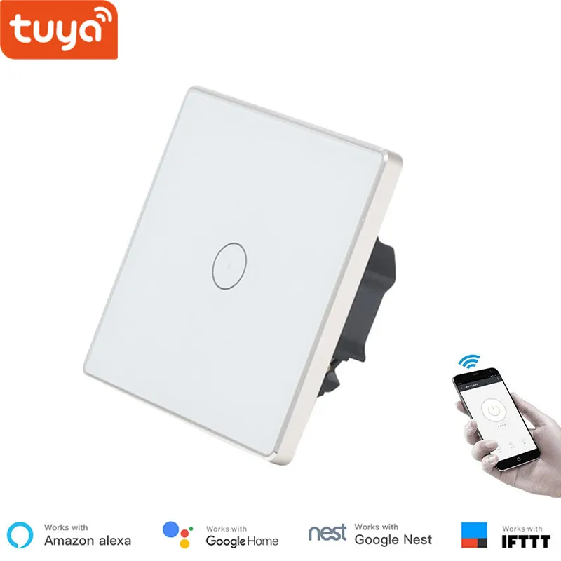 Tuya Smart Zigbee UK сенсорный настенный выключатель 1/2/3 Gang светильник переключатель