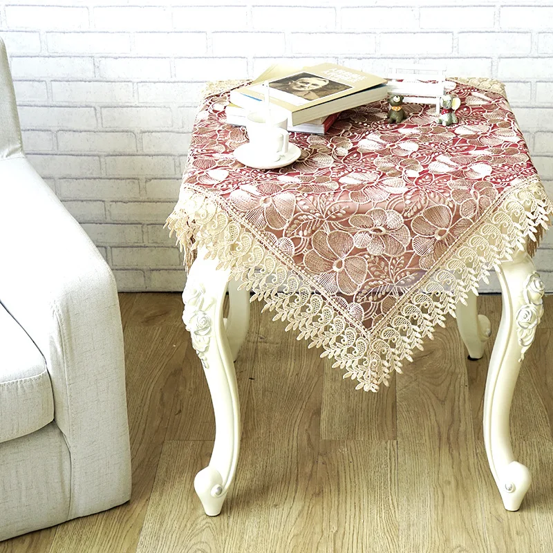 Гордая Роза сельская стеклянная пряжа скатерть с вышивкой прямоугольная