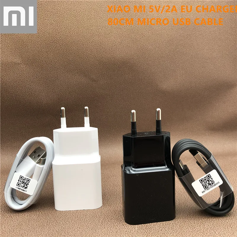 Оригинальный зарядный usb адаптер XIAOMI MI 5 В/2 А кабель для передачи данных Micro USB EU Redmi