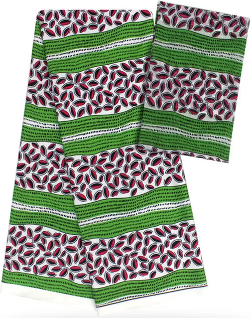 Натуральная шелковая ткань шифоновая 2 + 4 ярдов Африканский Шелковый воск Дубай