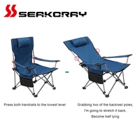 outdoor camping fishing chair deck chair seat for fishing foldable beach moon chair portable