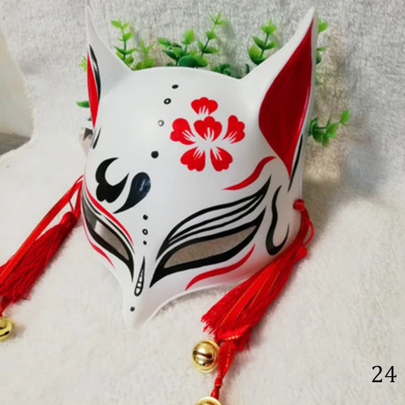 Аниме Стиль ручная роспись маска лисы реквизит для фотографии косплей